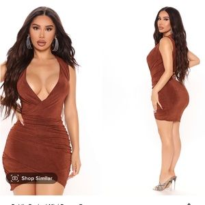 Spandex bronze dress